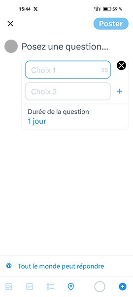 Comment faire un sondage sur Twitter / X